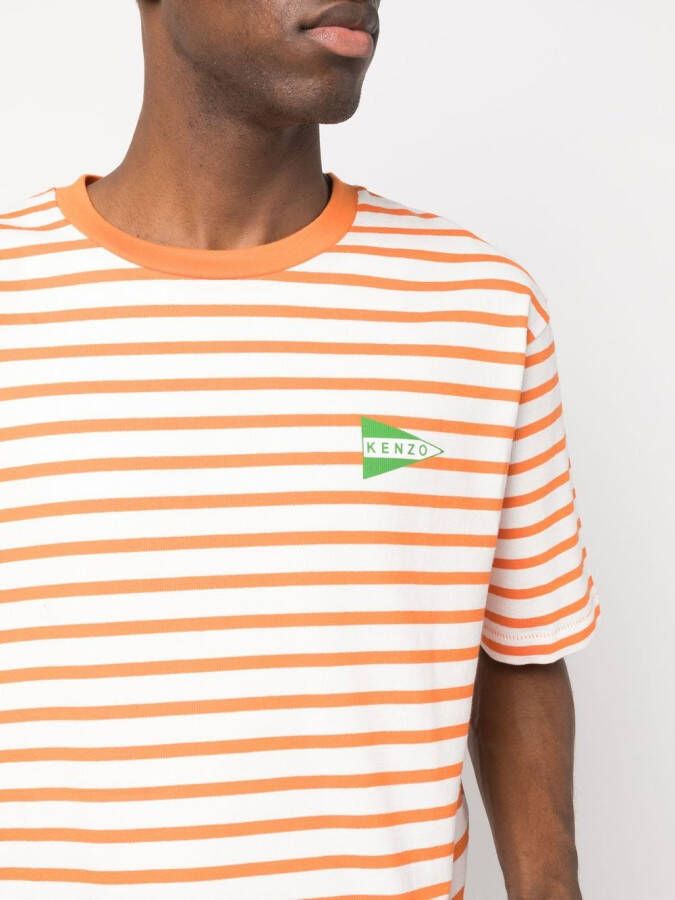Kenzo T-shirt met logoprint Oranje