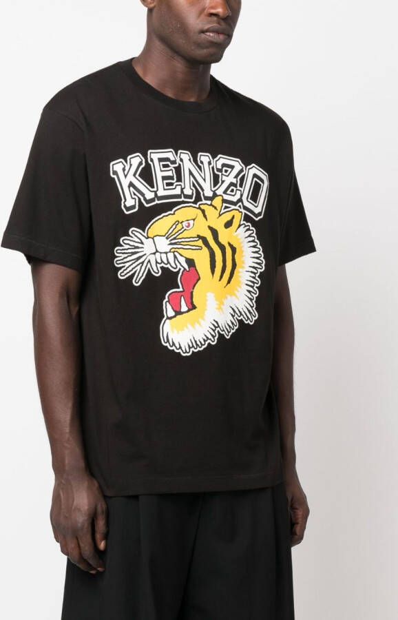 Kenzo T-shirt met tijgerprint Zwart