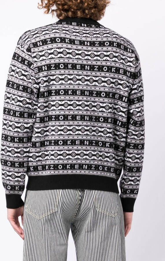 Kenzo Trui met logo jacquard Zwart