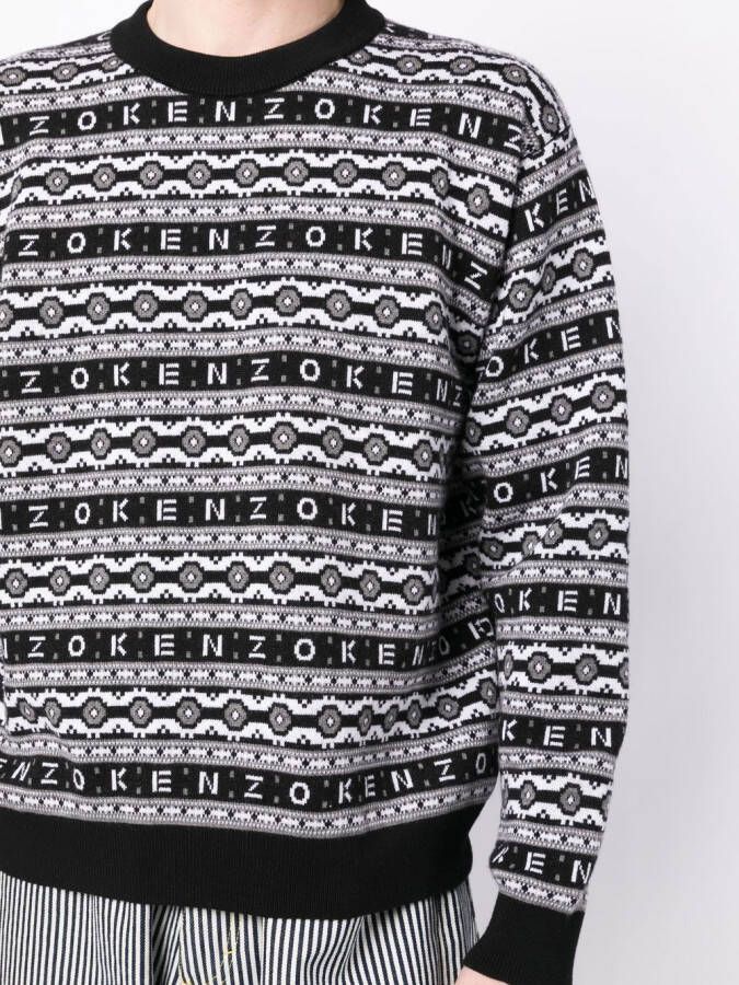 Kenzo Trui met logo jacquard Zwart