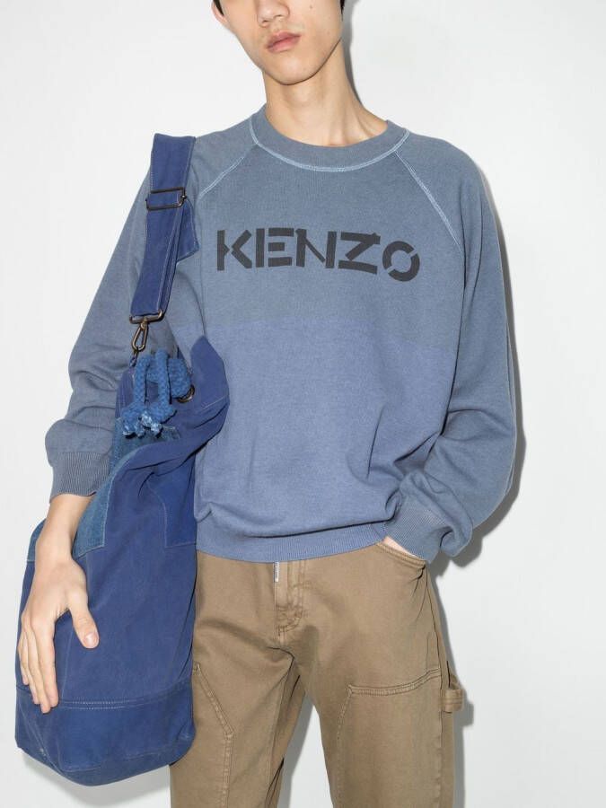 Kenzo Tweekleurige sweater Blauw