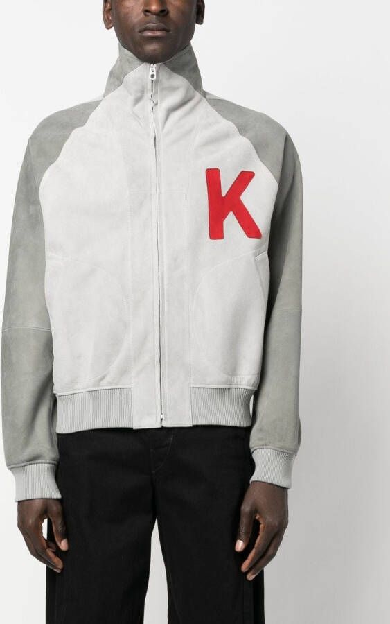 Kenzo Bomberjack met colourblocking Grijs