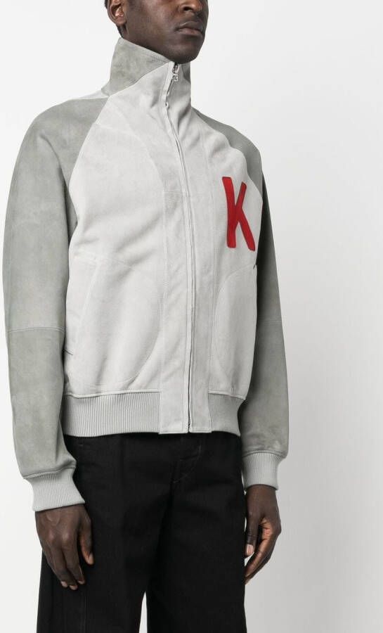 Kenzo Bomberjack met colourblocking Grijs