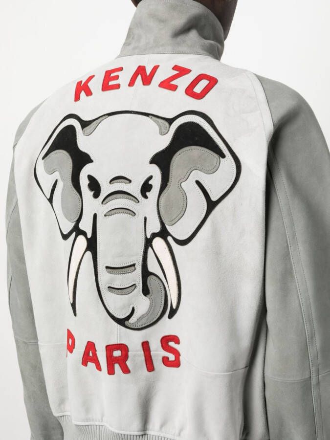 Kenzo Bomberjack met colourblocking Grijs