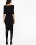 KHAITE Midi-jurk met ruche Zwart - Thumbnail 3
