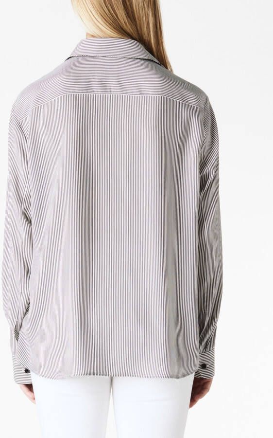 KHAITE Gestreept blouse Wit