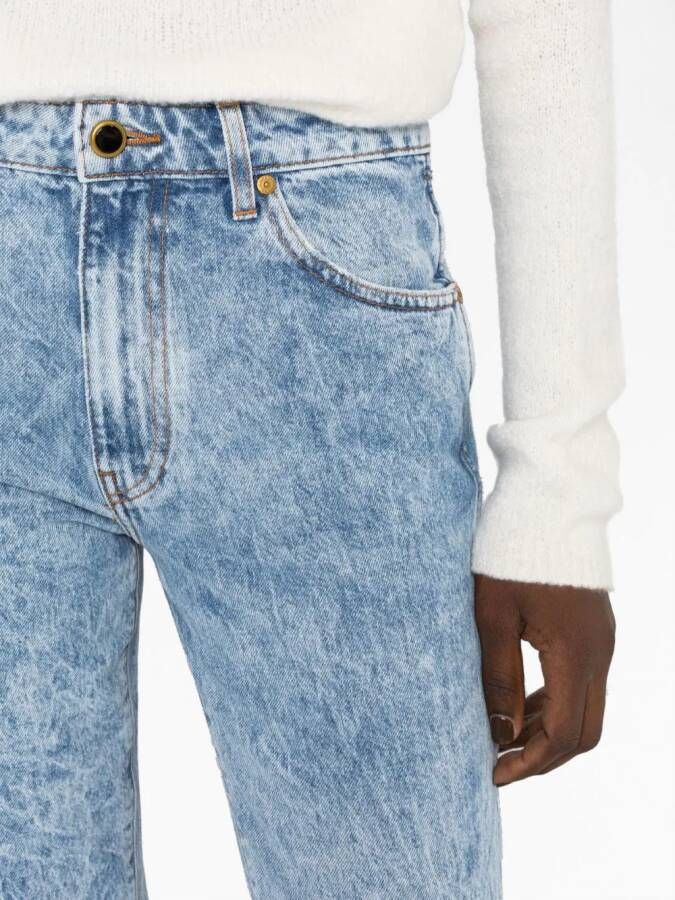 KHAITE Bootcut jeans Blauw