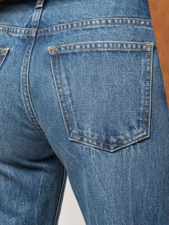 KHAITE Mid waist jeans Blauw