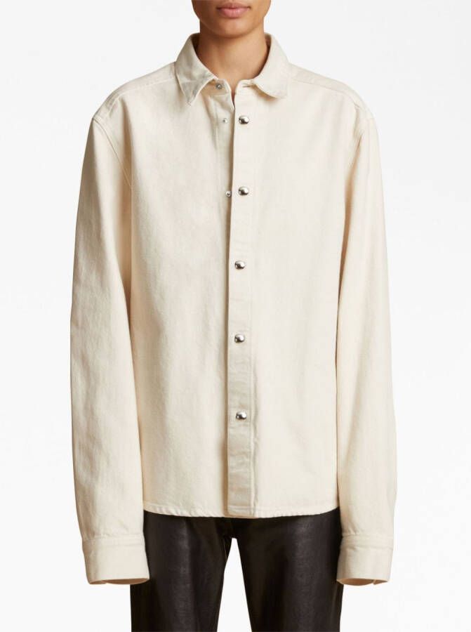 KHAITE Denim blouse Beige