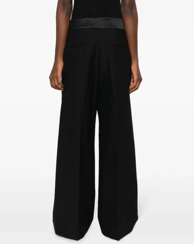 KHAITE High waist palazzo broek Zwart