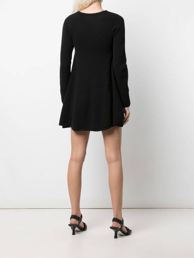 KHAITE Kasjmier mini-jurk Zwart