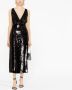 KHAITE Midi-jurk verfraaid met pailletten Zwart - Thumbnail 2
