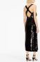 KHAITE Midi-jurk verfraaid met pailletten Zwart - Thumbnail 3