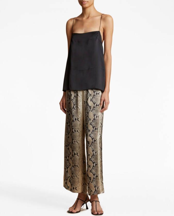 KHAITE Cropped broekxz Zwart