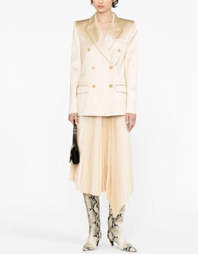 KHAITE Blazer met dubbele rij knopen Beige