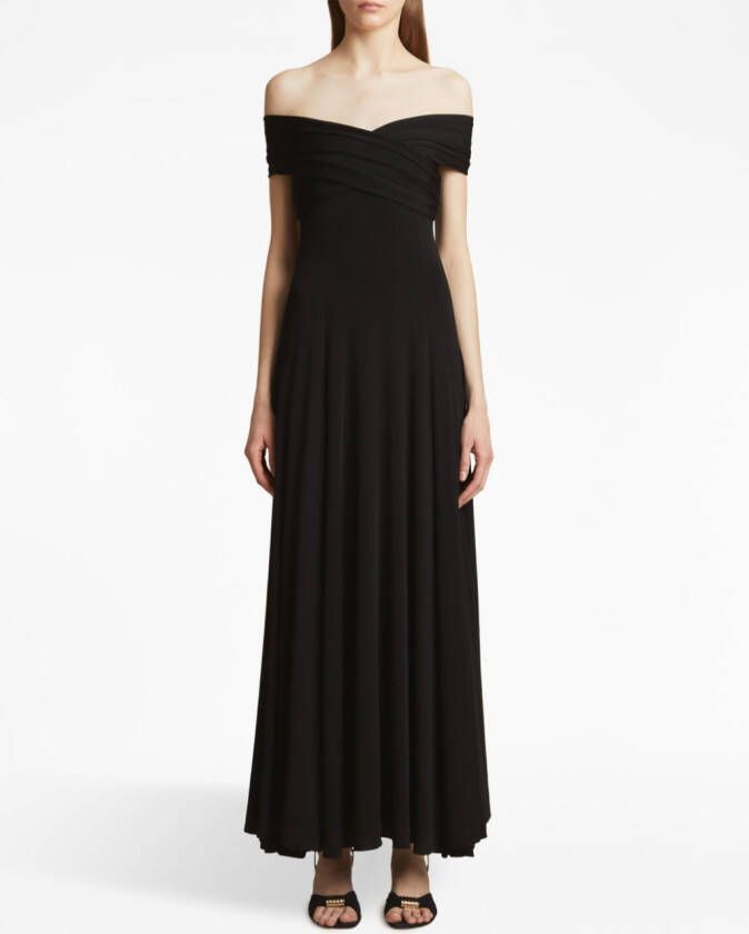 KHAITE Off-shoulder jurk Zwart