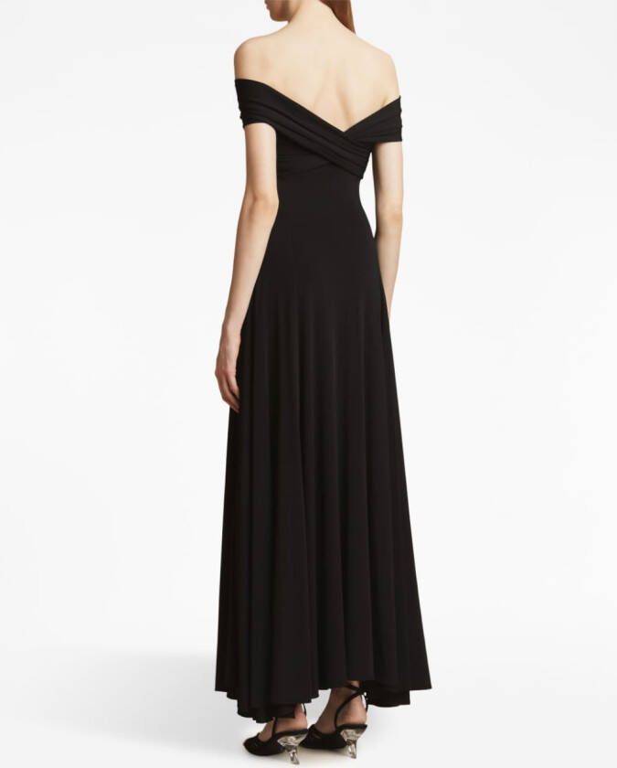 KHAITE Off-shoulder jurk Zwart