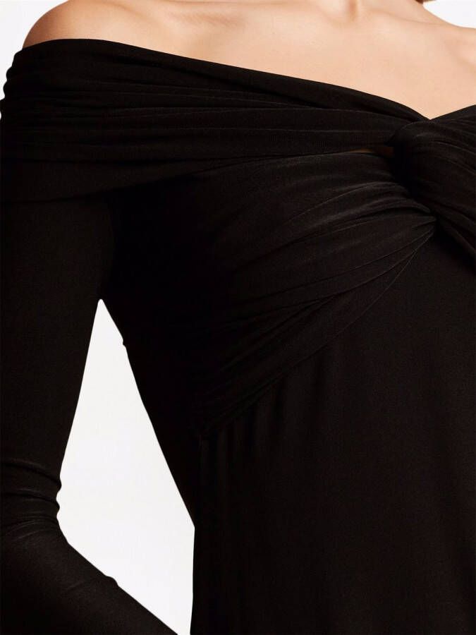 KHAITE Off-shoulder jurk Zwart