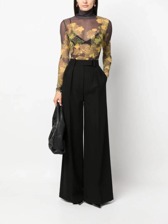 KHAITE Pantalon met geplooid detail Zwart