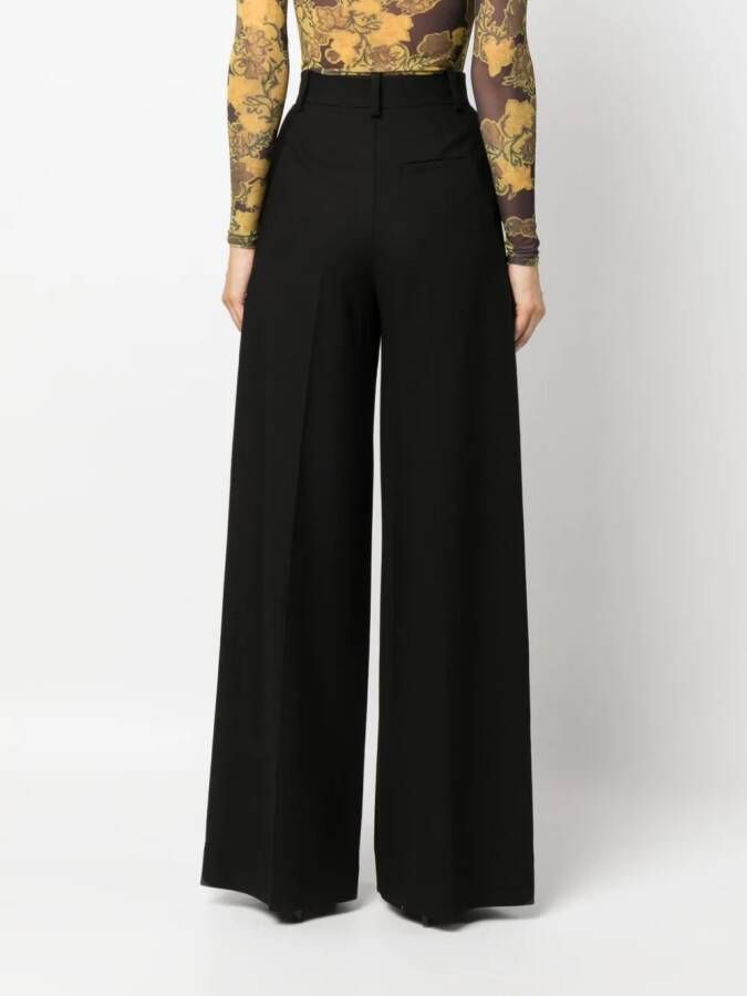 KHAITE Pantalon met geplooid detail Zwart