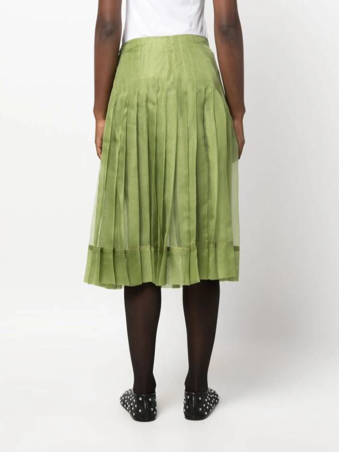 KHAITE Midi-plooirok Groen