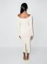 KHAITE Ribgebreide midi-jurk Beige - Thumbnail 3