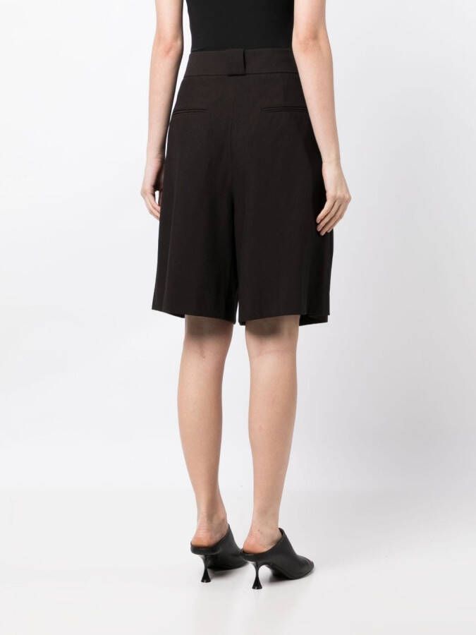 KHAITE Shorts met wijde pijpen Bruin