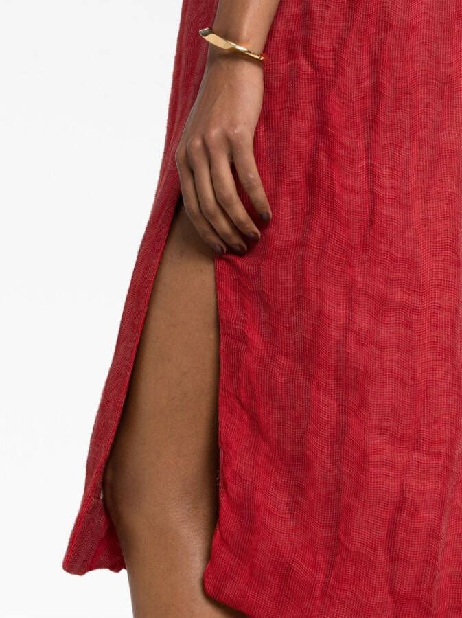 KHAITE Strapless mini-jurk Rood