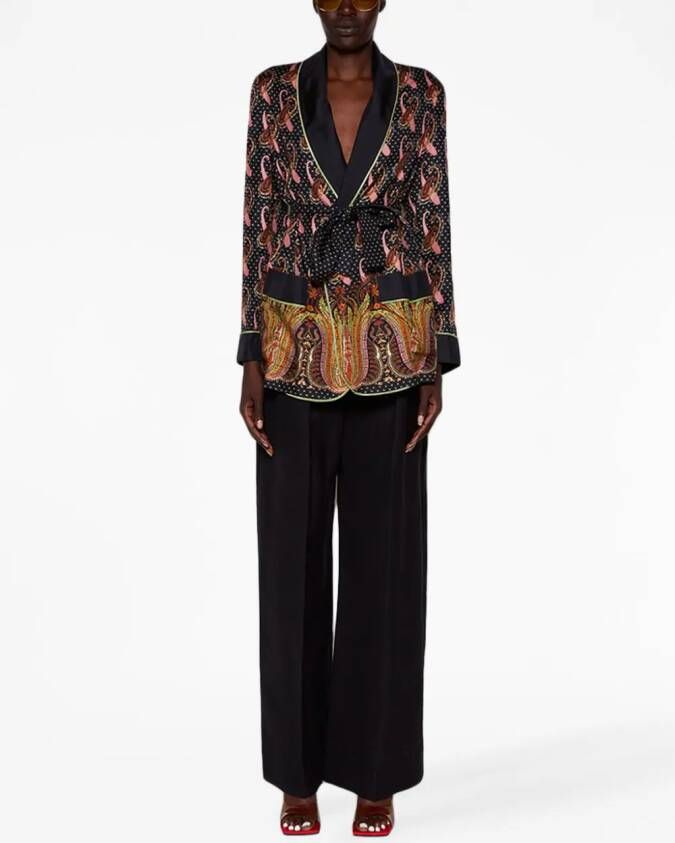 KHAITE Broek met wijde pijpen Zwart