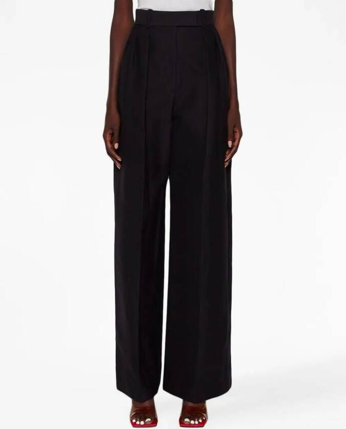 KHAITE Broek met wijde pijpen Zwart
