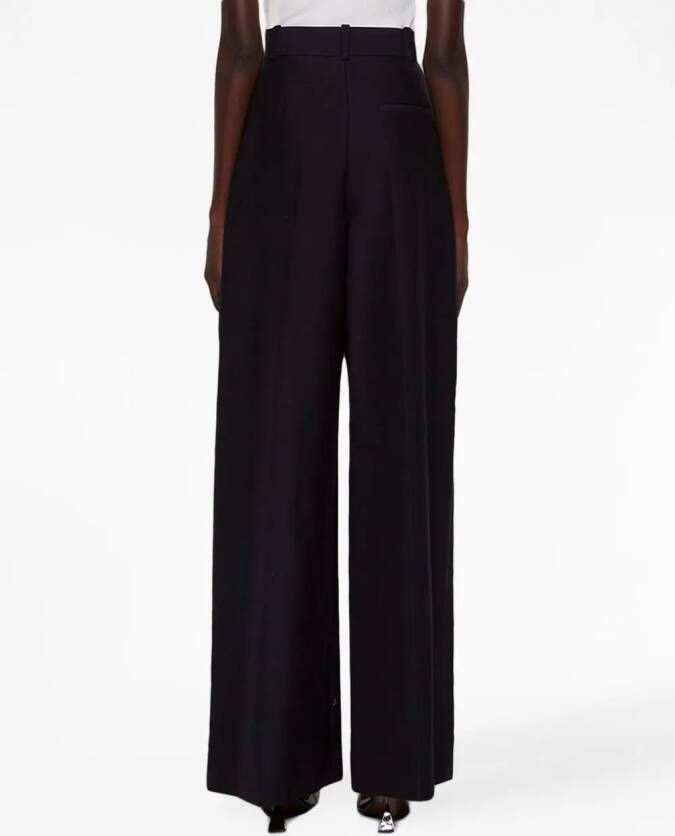 KHAITE Broek met wijde pijpen Zwart