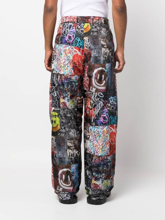 Khrisjoy Broek met grafische print Zwart