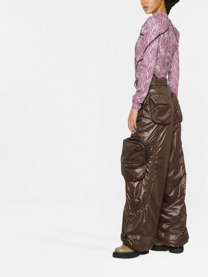 Khrisjoy Broek met ritszakken Bruin