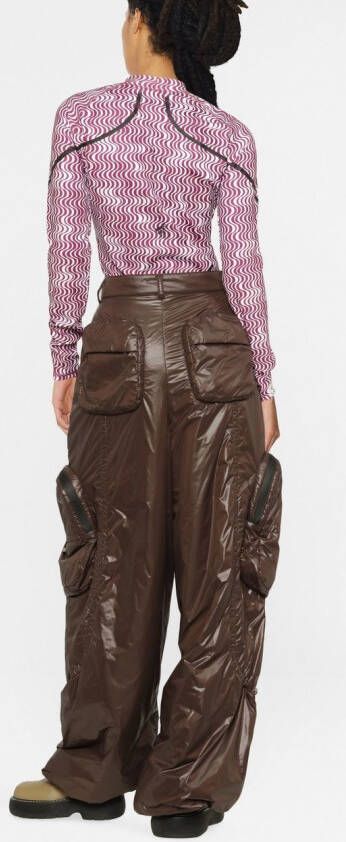 Khrisjoy Broek met ritszakken Bruin