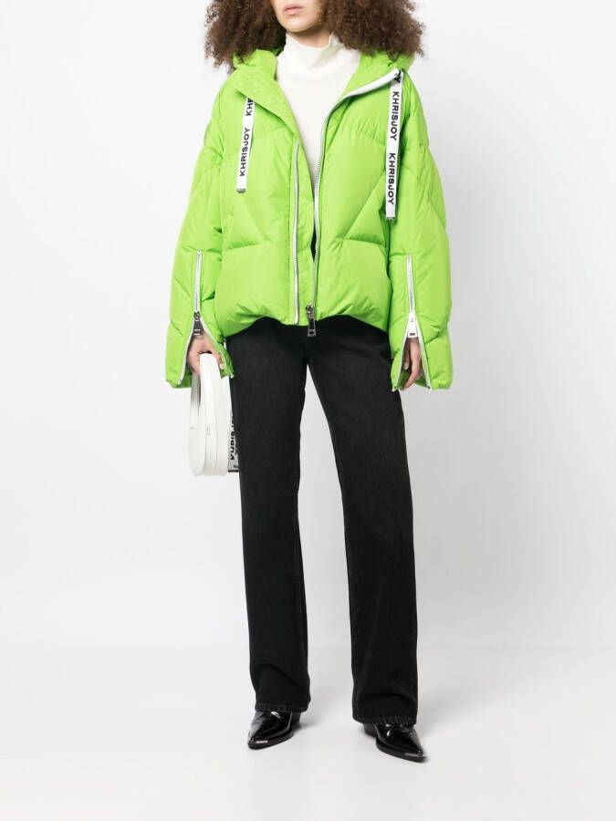 Khrisjoy Donsjack met capuchon Groen