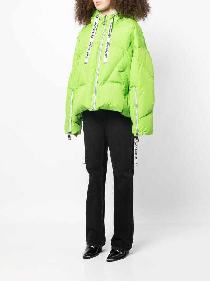 Khrisjoy Donsjack met capuchon Groen