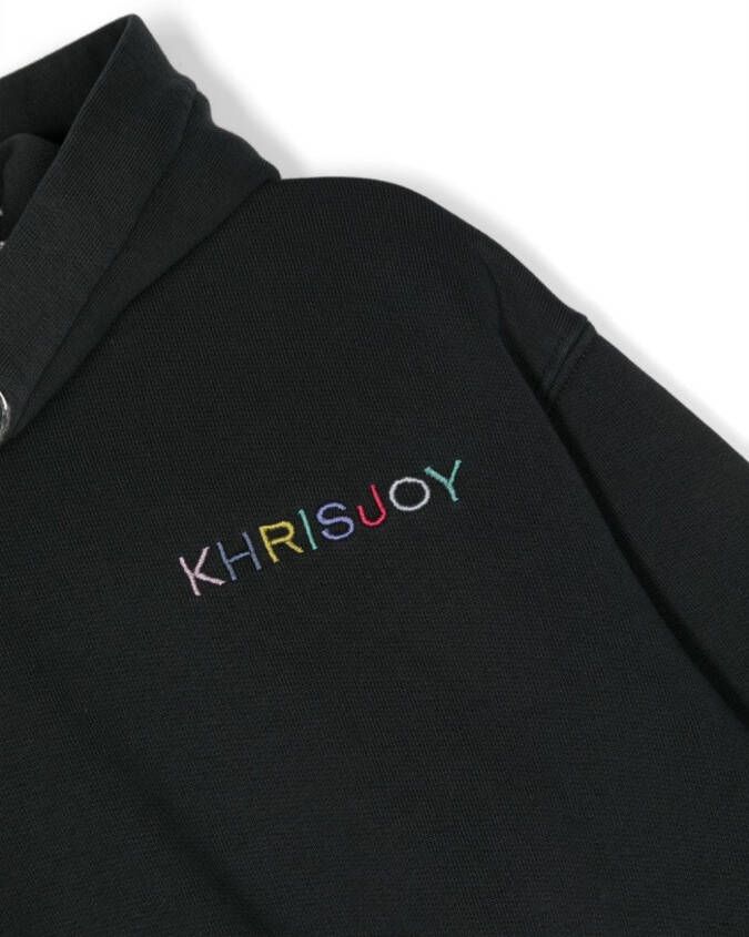 Khrisjoy Kids Katoenen hoodie Zwart