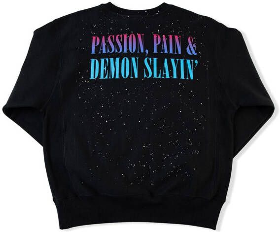 Kid Cudi x Champion Photo Galaxy sweater Zwart