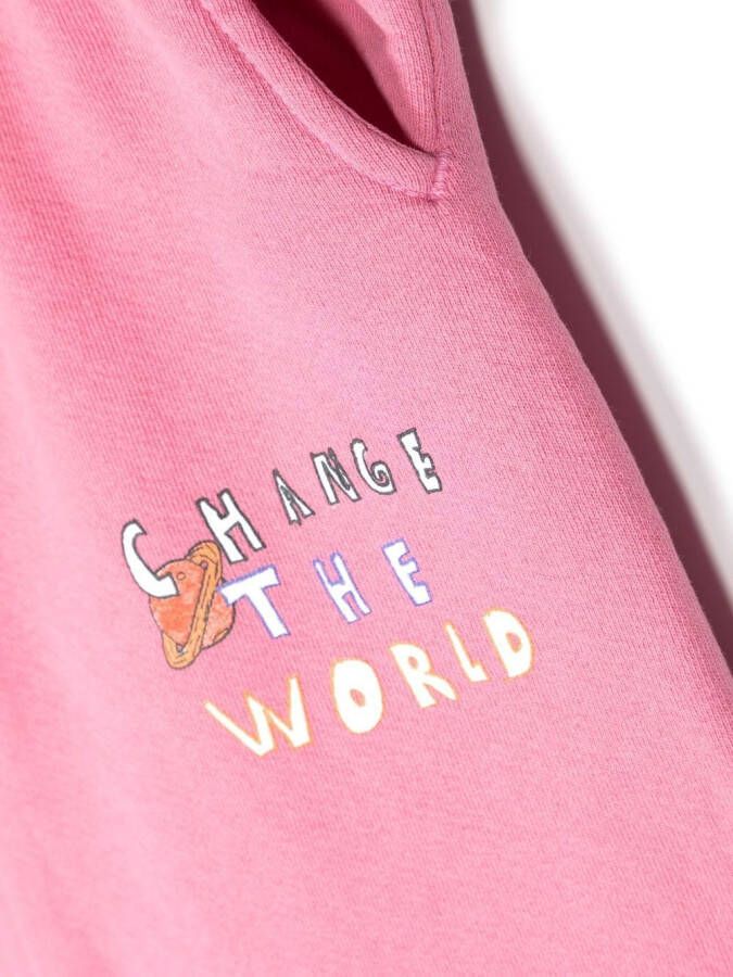 Kids Worldwide Trainingsbroek met print Roze