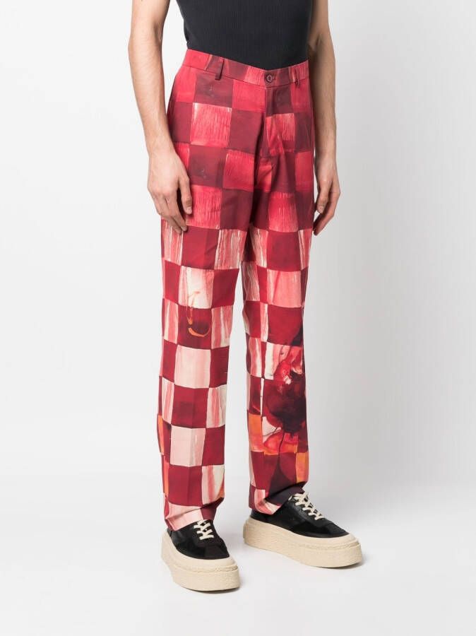 KidSuper Ribfluwelen broek Rood
