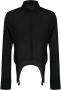 Kiki de Montparnasse Katoenen jarretelshirt Zwart - Thumbnail 2