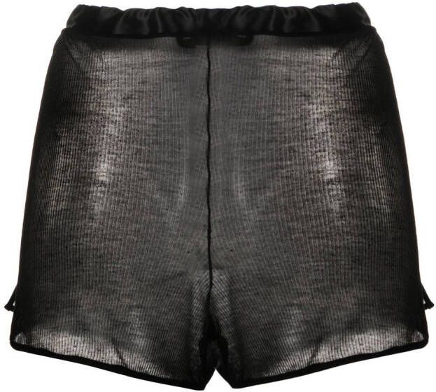 Kiki de Montparnasse Geribbelde shorts Zwart