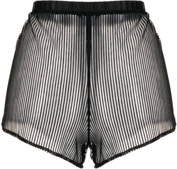 Kiki de Montparnasse Gestreepte shorts Zwart