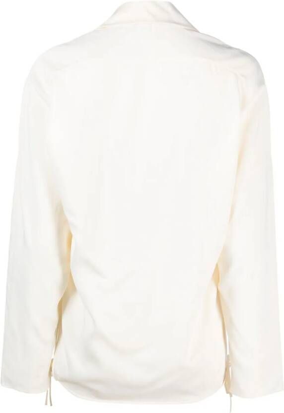 Kiko Kostadinov Blouse met puntige kraag Beige