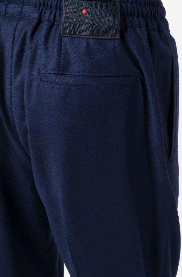 Kiton Broek met toelopende pijpen Blauw