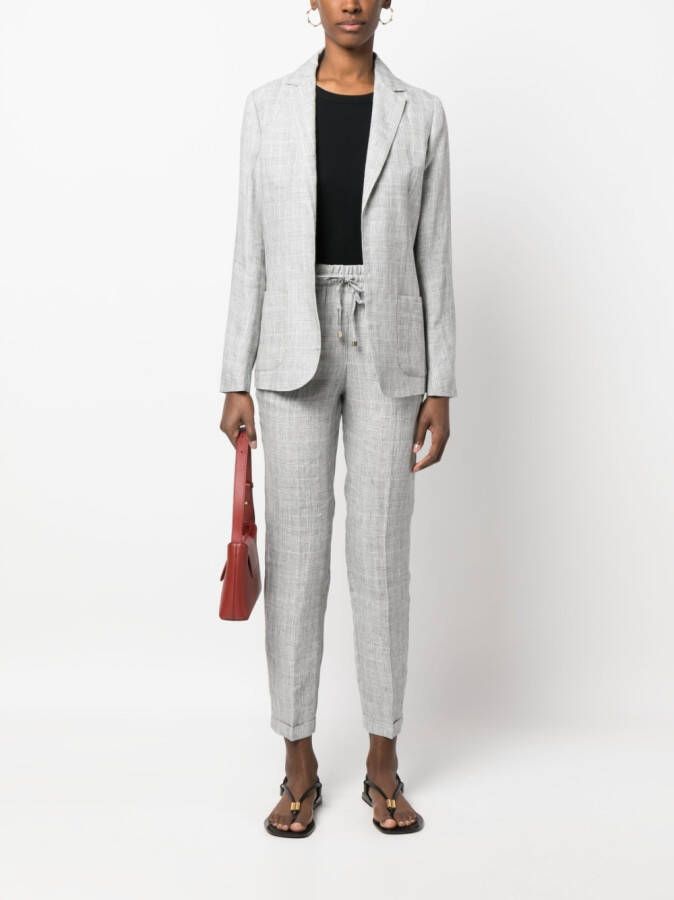 Kiton Geruite blazer Grijs