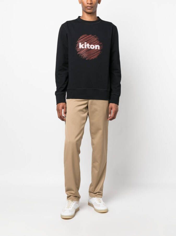 Kiton Katoenen sweater Zwart