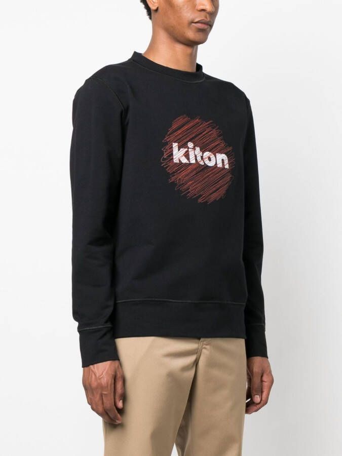 Kiton Katoenen sweater Zwart