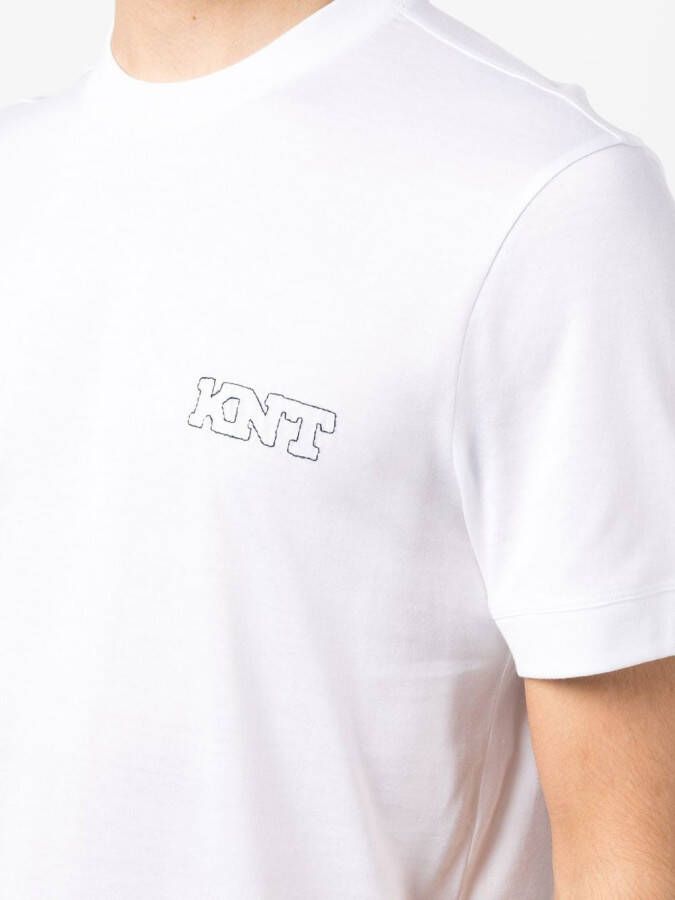 Kiton T-shirt met geborduurd logo Wit