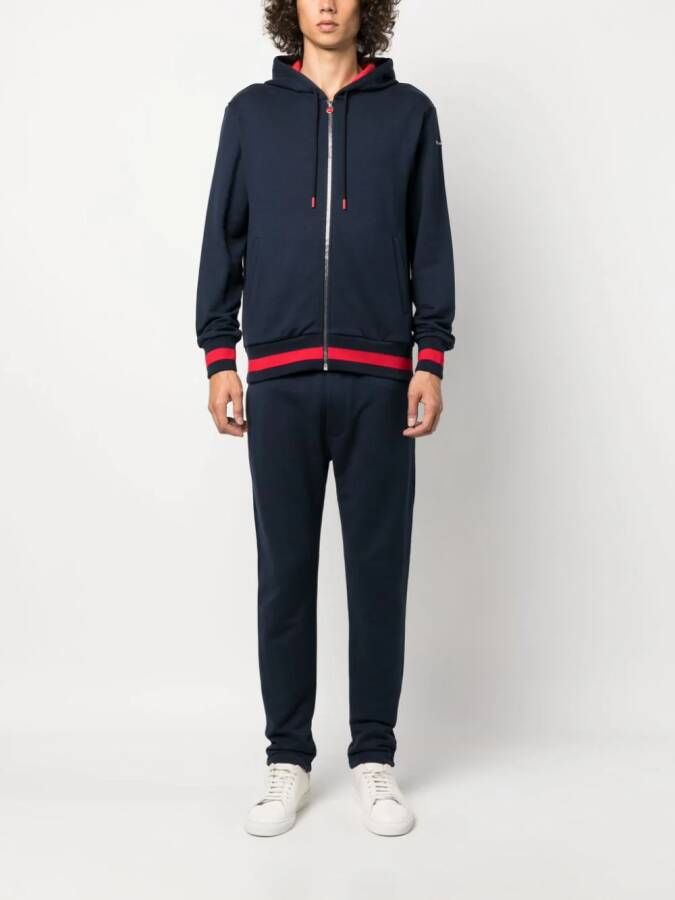 Kiton Trainingspak met geborduurd logo Blauw